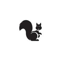 illustration d'icône vectorielle logo écureuil vecteur