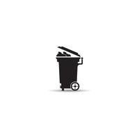 modèle vectoriel d'icône de logo de poubelle