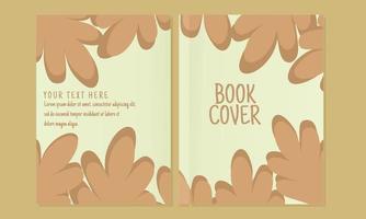 ensemble de livre de couverture de page mignon. design abstrait et floral beauty.design en a4. pour cahiers, planificateurs, brochures, livres pour enfants, catalogues, etc. vecteur