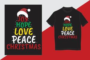 conception de t-shirt de noël vecteur