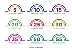 Anniversaire Vector Badges