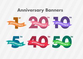 Anniversaire Vector Banners