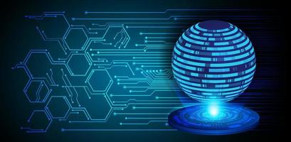 projecteur holographique globe moderne sur fond de technologie vecteur