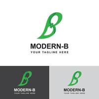 modèle de conception de logo de lettre b moderne-concept d'icône de luxe. logo moderne pour l'identité de l'entreprise ou de l'entreprise. élément de symbole boutique, mariage et beauté vecteur