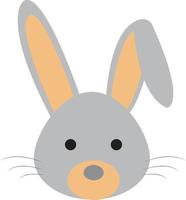 mignon petit lapin, illustration, vecteur sur fond blanc.