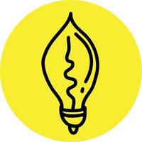 Petite ampoule jaune, illustration, vecteur sur fond blanc