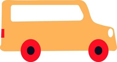voiture de tourisme orange, illustration, vecteur, sur fond blanc. vecteur
