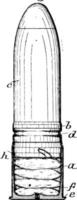 cartouche de balle, illustration vintage. vecteur