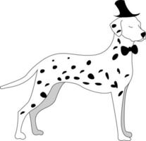 chien Dalmatiens, illustration, vecteur sur fond blanc.