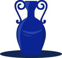 vase bleu, illustration, vecteur sur fond blanc.