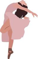 girl dancing ballet, illustration, vecteur sur fond blanc.