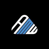conception créative du logo amw letter avec graphique vectoriel, logo amw simple et moderne en forme de triangle. vecteur