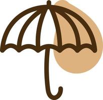 parapluie brun automne, illustration, vecteur, sur fond blanc. vecteur