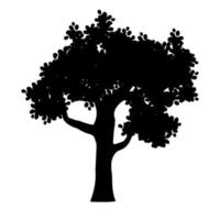 silhouette d'arbre. illustrations vectorielles pour des paysages ou des motifs floraux. vecteur