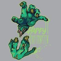 illustration vectorielle des mains zombies vecteur
