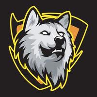 illustration vectorielle du logo tête de loup vecteur