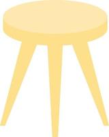 table en bois jaune, illustration, sur fond blanc. vecteur