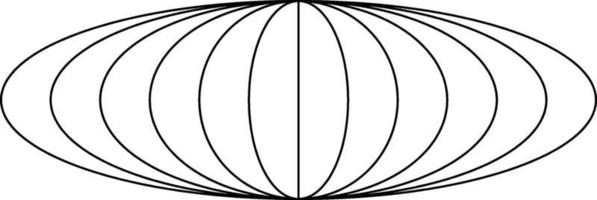 six ellipses concentriques, illustration vintage. vecteur