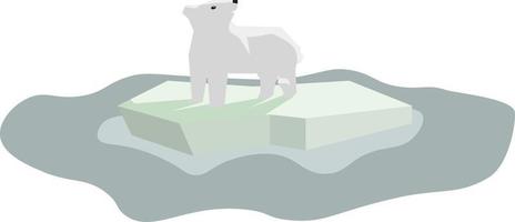 ours polaire, illustration, vecteur sur fond blanc.