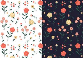 Motif floral vintage gratuit vecteur