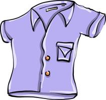 chemise violette, illustration, vecteur sur fond blanc