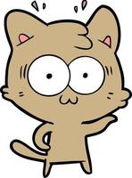 personnage de chat de vecteur en style cartoon