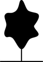 Arbre noir en forme de fantôme, illustration, vecteur sur fond blanc.