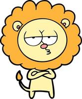 personnage de lion de vecteur en style cartoon