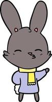 personnage de lapin de vecteur en style cartoon