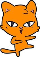 personnage de chat de vecteur en style cartoon