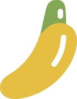 banane jaune, illustration, vecteur sur fond blanc.