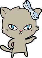 personnage de chat de vecteur en style cartoon