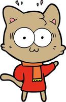 personnage de chat de vecteur en style cartoon