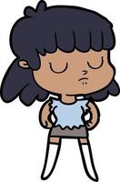 personnage de femme de vecteur dans le style de dessin animé