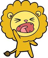 personnage de lion de vecteur en style cartoon