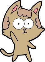 personnage de chat de vecteur en style cartoon