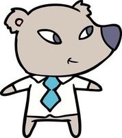 personnage d'ours de vecteur en style cartoon