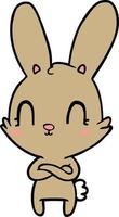 personnage de lapin de vecteur en style cartoon