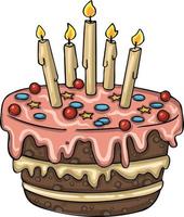 icône de signe de gâteau de dissertation d'anniversaire festif doux vecteur