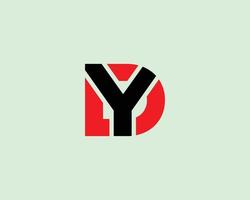 modèle de vecteur de conception de logo dy yd