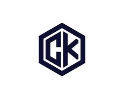 modèle de vecteur de conception de logo ck kc