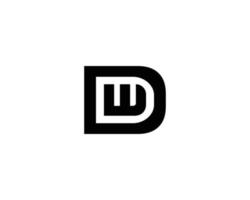 modèle de vecteur de conception de logo dw wd