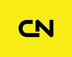 modèle vectoriel de conception de logo cn nc