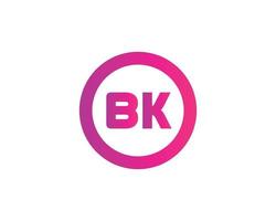 modèle de vecteur de conception de logo bk kb