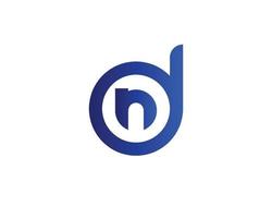 modèle de vecteur de conception de logo dn nd