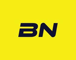 modèle de vecteur de conception de logo bn nb