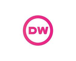 modèle de vecteur de conception de logo dw wd