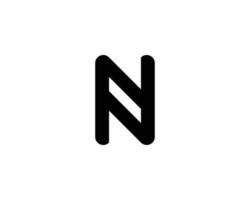 modèle de vecteur de conception de logo n nn