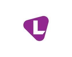 modèle de vecteur de conception de logo l ll