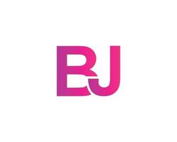 modèle de vecteur de conception de logo bj jb